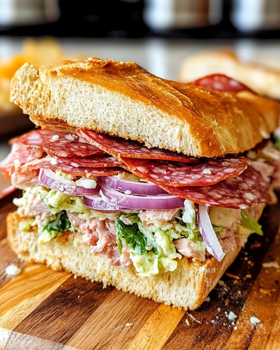 Italian Grinder Salad Sandwich (TikTok Viral Recipe)