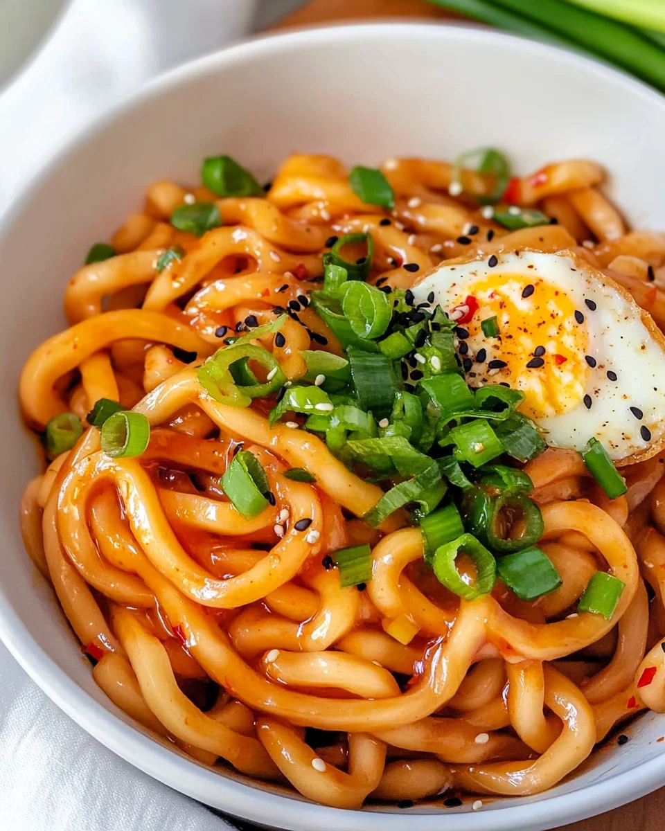 Chili Garlic Udon Noodles